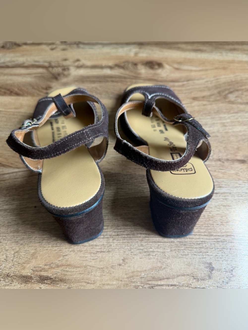 Vintage 90’s Western Festival Brown Leather/Suede Heels Women’s size 9 - Picture 2 of 5